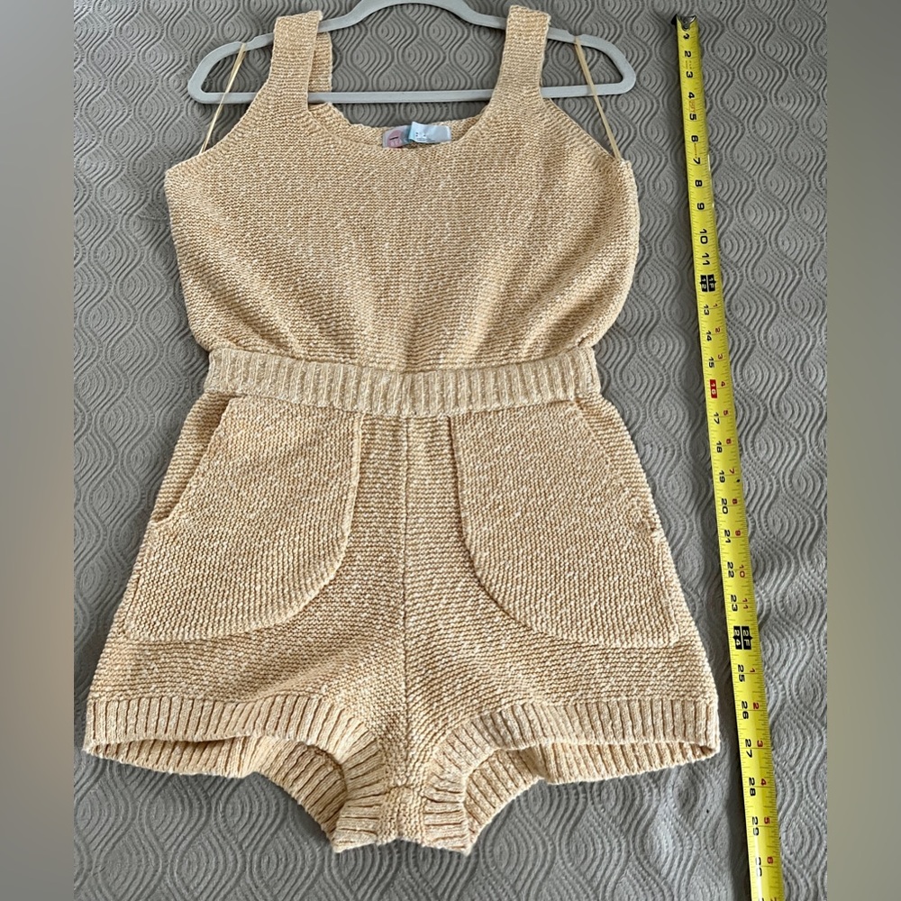 Free People Beach Declan romper and jacket in yellow ONLY size small - Picture 9 of 16